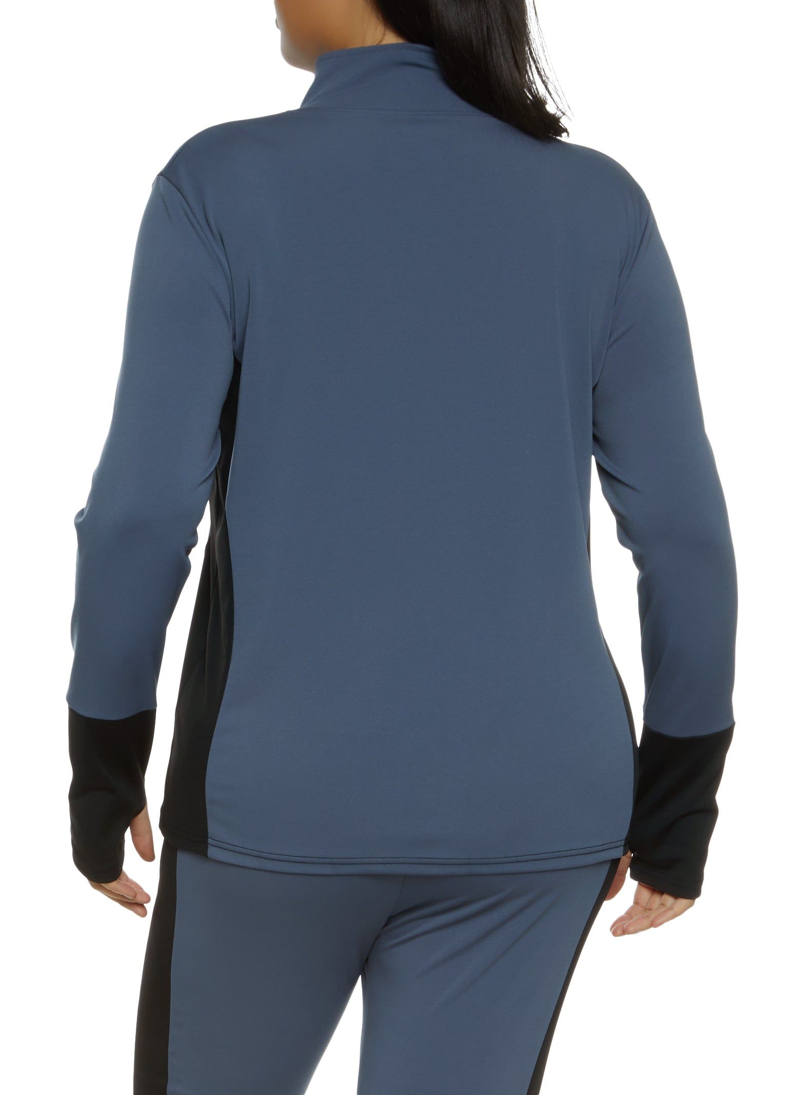 Plus Size Color Block Zip Front Track Jacket sold by Rainbow product image thumbnail 3