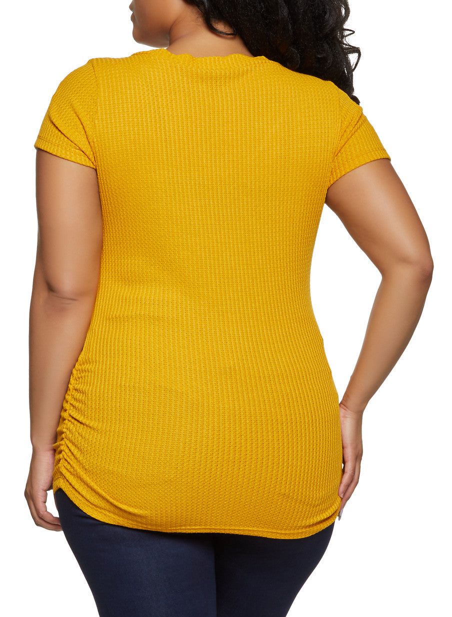 Plus Size Basic V Neck T Shirt sold by Rainbow product image thumbnail 2