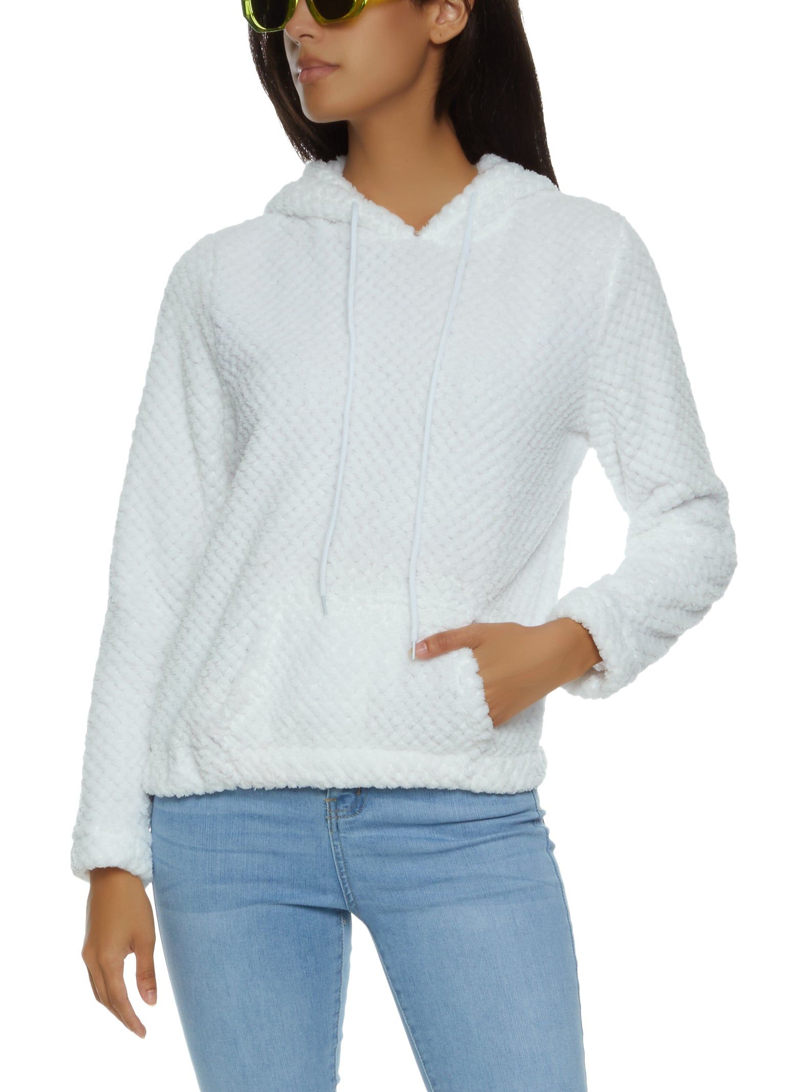 Quilted Plush Pullover Hoodie sold by Rainbow