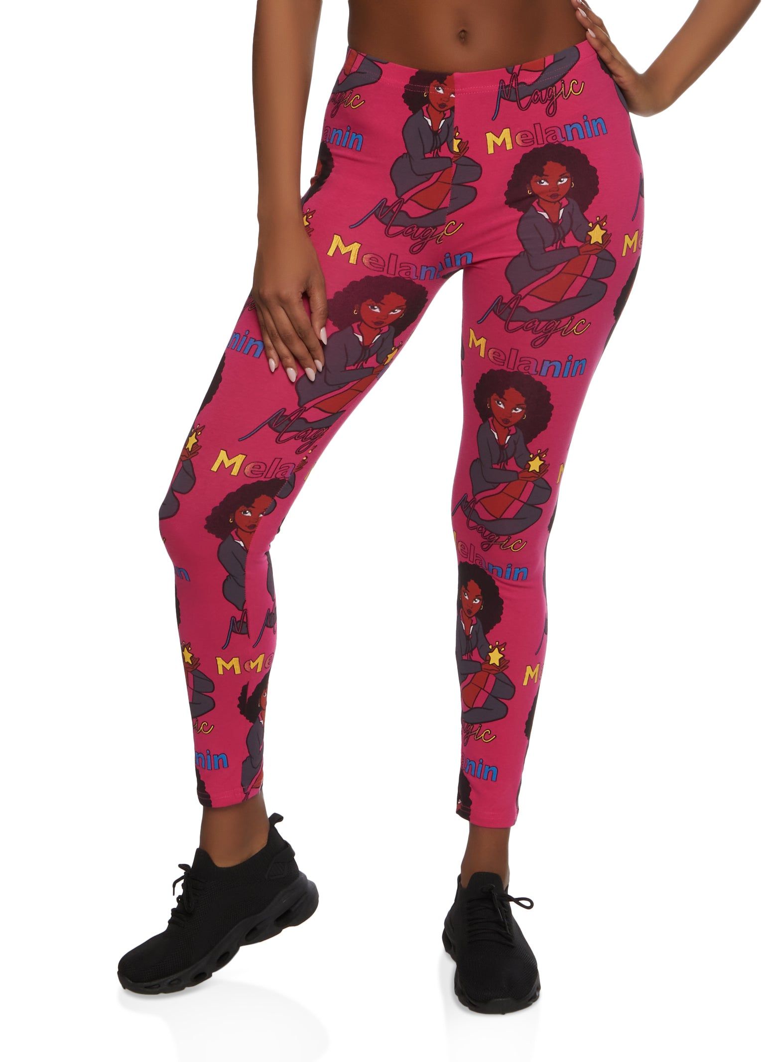 Melanin Magic Graphic Leggings sold by Rainbow