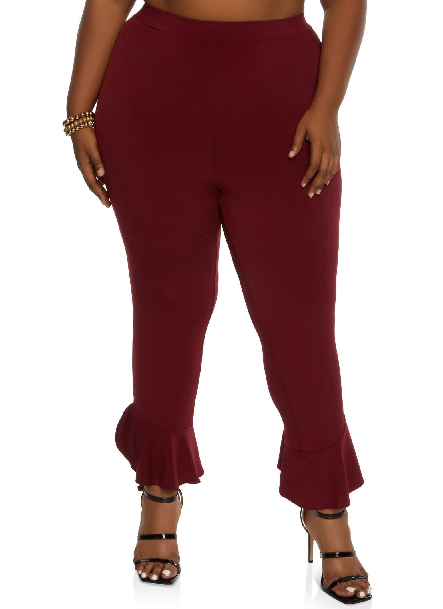 Plus Size Flare Hem Pants sold by Rainbow