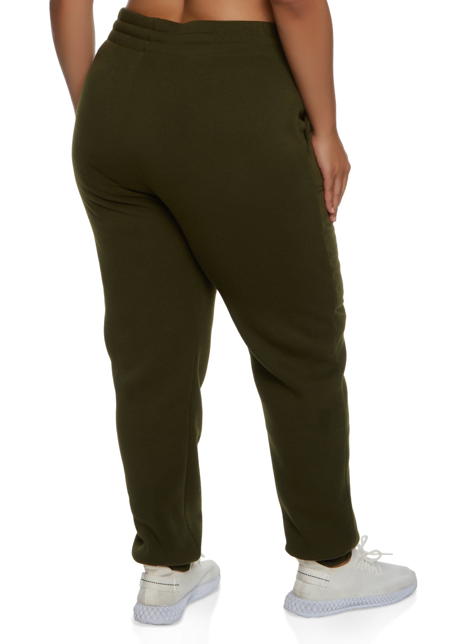Plus Size Solid Fleece Joggers sold by Rainbow product image thumbnail 2