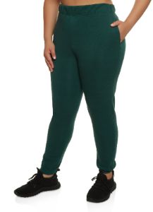 Plus Size Basic Fleece Joggers sold by Rainbow