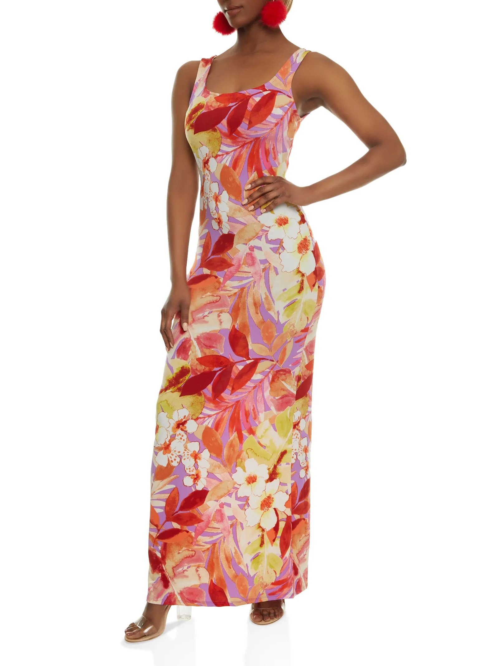 Haute Monde Tropical Floral Print Maxi Tank Dress sold by Rainbow product image thumbnail 2