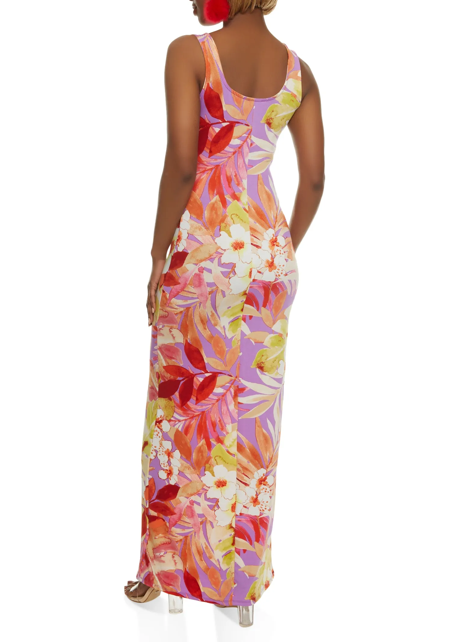 Haute Monde Tropical Floral Print Maxi Tank Dress sold by Rainbow product image thumbnail 3