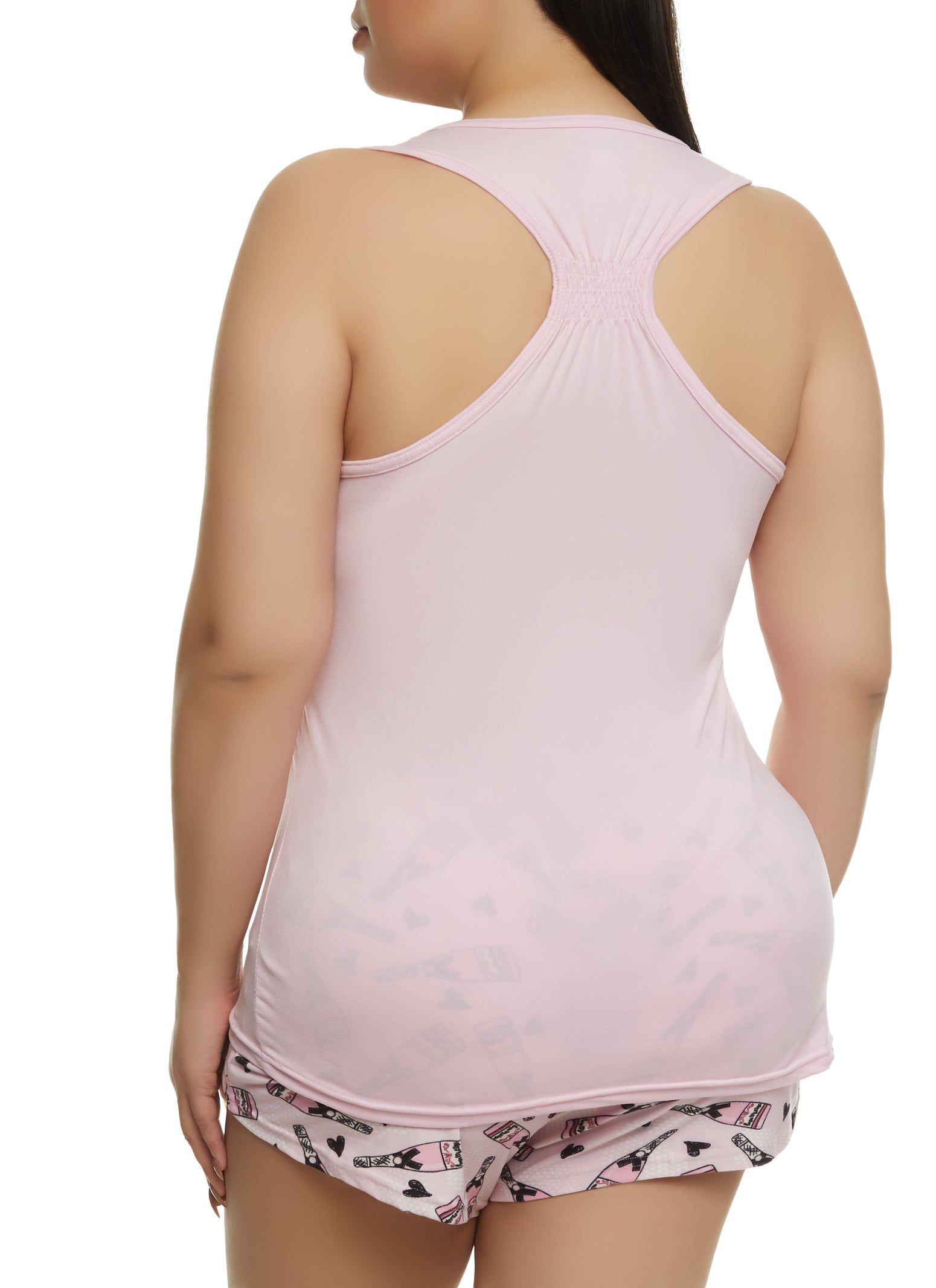 Plus Size Come On Babe Foil Pajama Tank Top and Shorts sold by Rainbow product image thumbnail 2