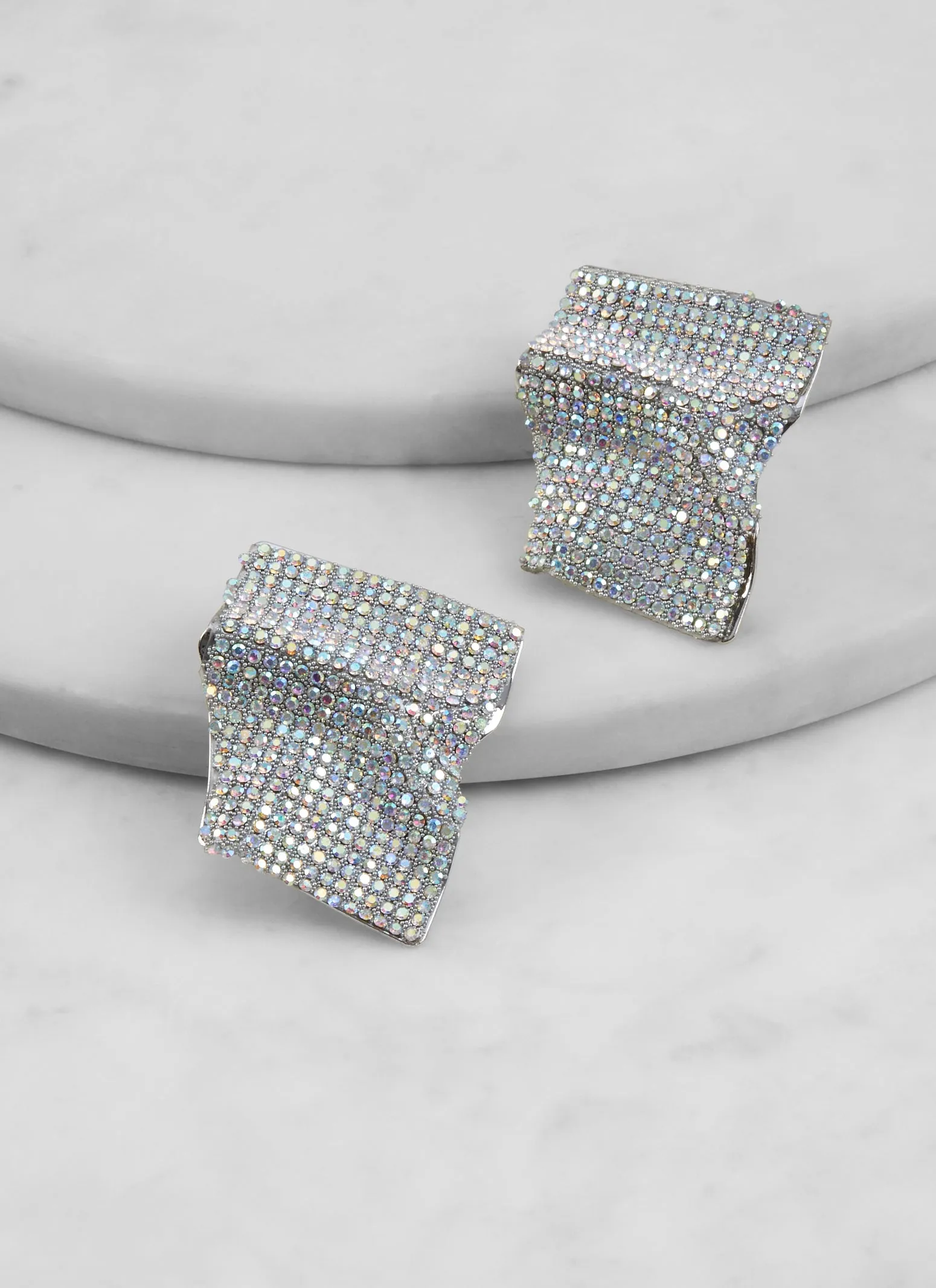 Rhinestone Encrusted Statement Earrings sold by Rainbow product image thumbnail 2