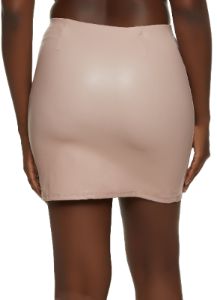 Faux Leather Fleece Lined Mini Skirt sold by Rainbow