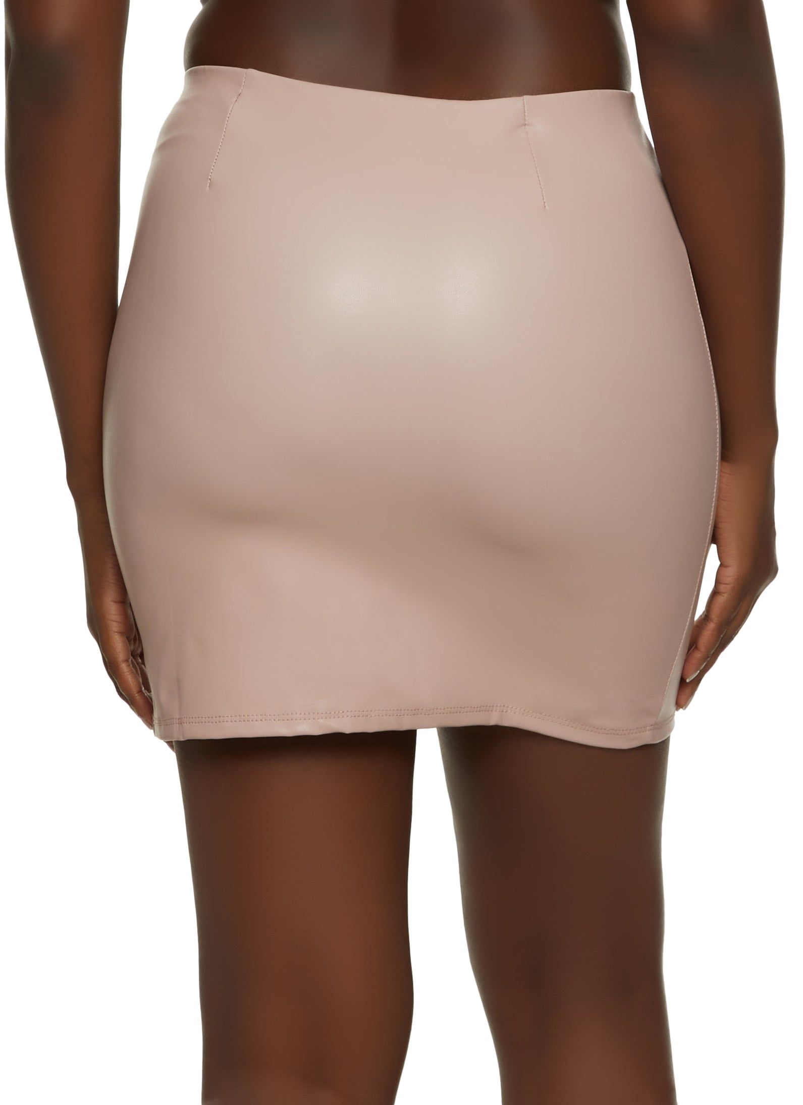 Faux Leather Fleece Lined Mini Skirt sold by Rainbow product image thumbnail 2