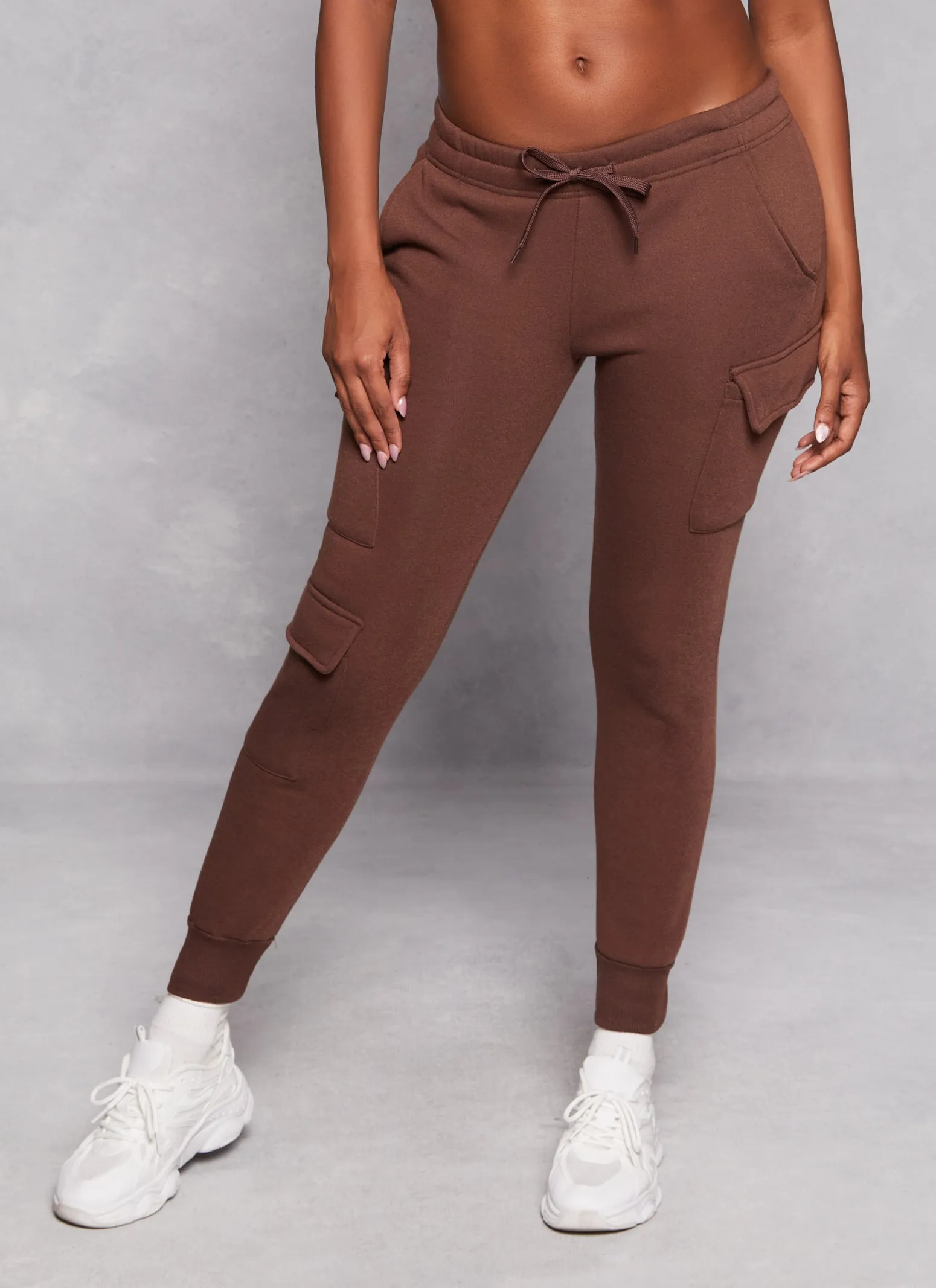 Fleece Drawstring Cargo Joggers sold by Rainbow product image thumbnail 2