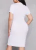 Plus Size Daisy Ribbed Knit T Shirt Dress sold by Rainbow