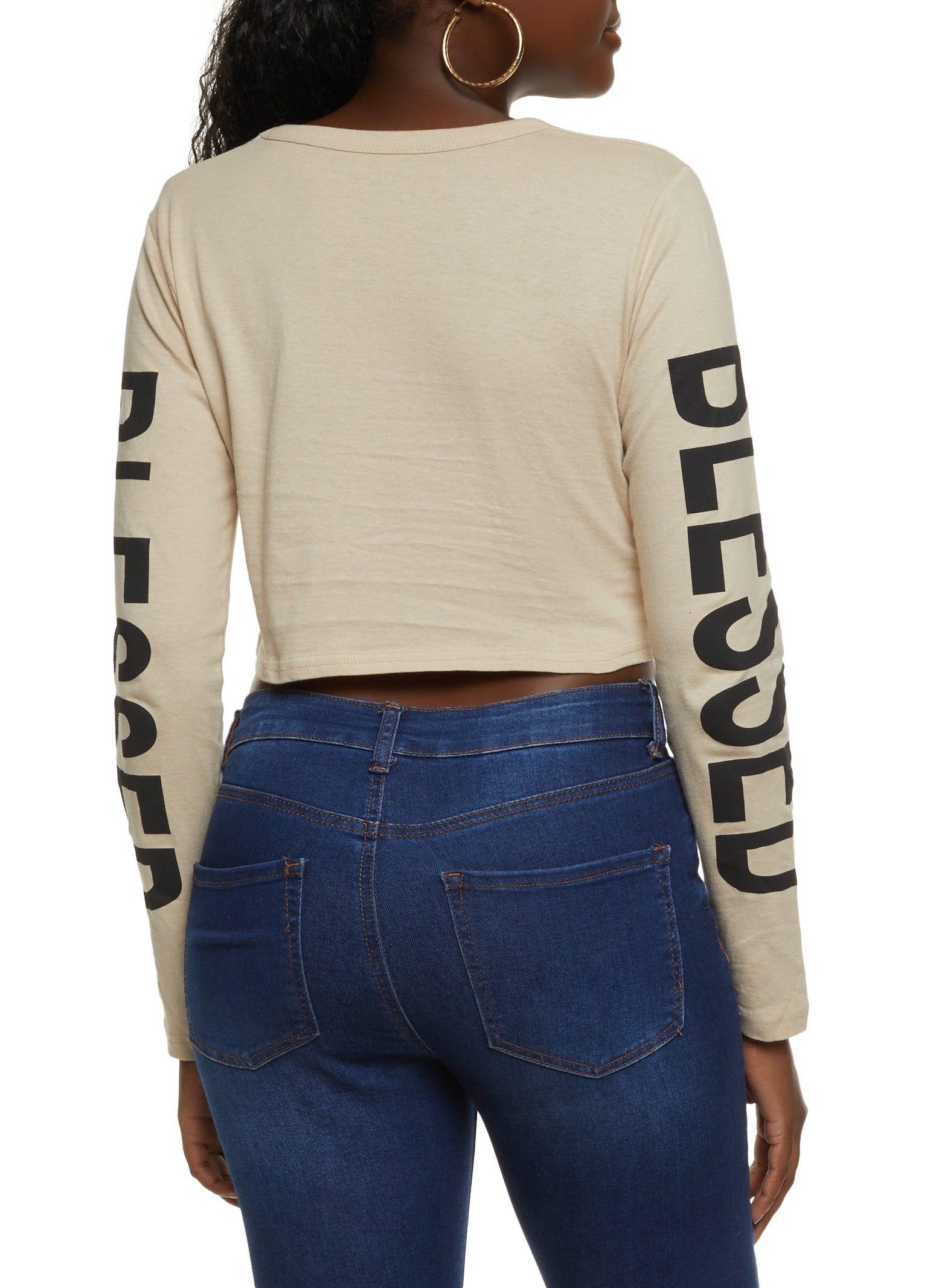 Laser Cut Blessed and Beautiful Graphic Tee sold by Rainbow product image thumbnail 2