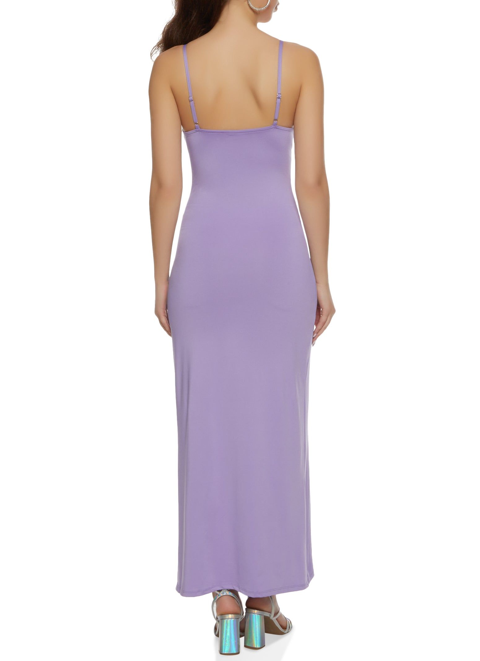 Solid Scoop Neck Sleeveless Maxi Dress sold by Rainbow product image thumbnail 3