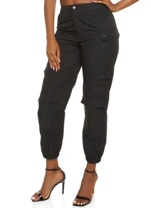 Nylon Flap Pocket Cargo Joggers sold by Rainbow