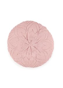 Heart Pointelle Knit Beret sold by Rainbow