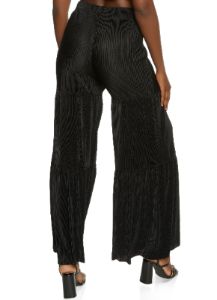 Plisse Tiered Palazzo Pants sold by Rainbow