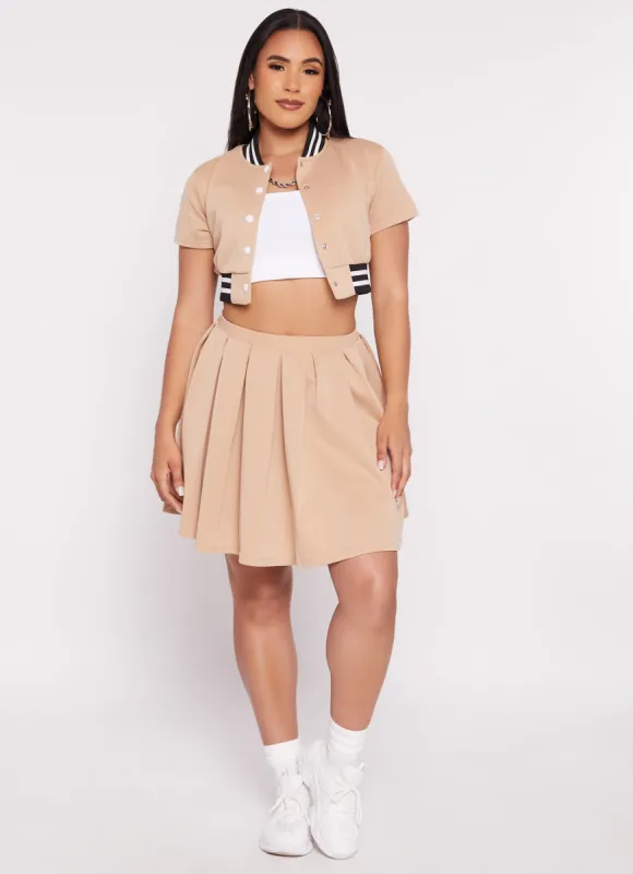 Basic High Waisted Pleated Skirt sold by Rainbow