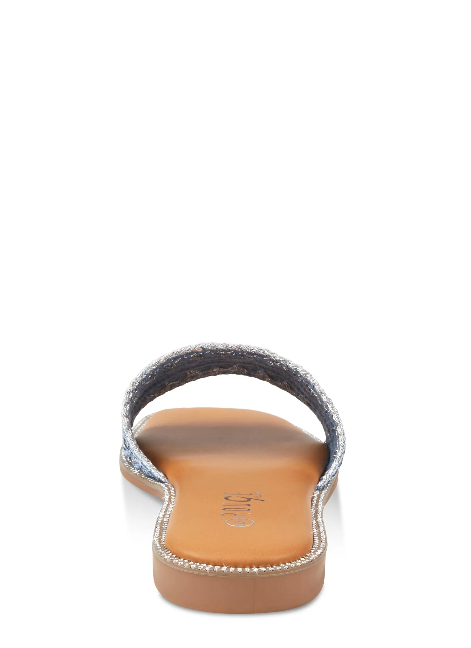 Woven Rhinestone Band Slide Sandals sold by Rainbow product image thumbnail 3