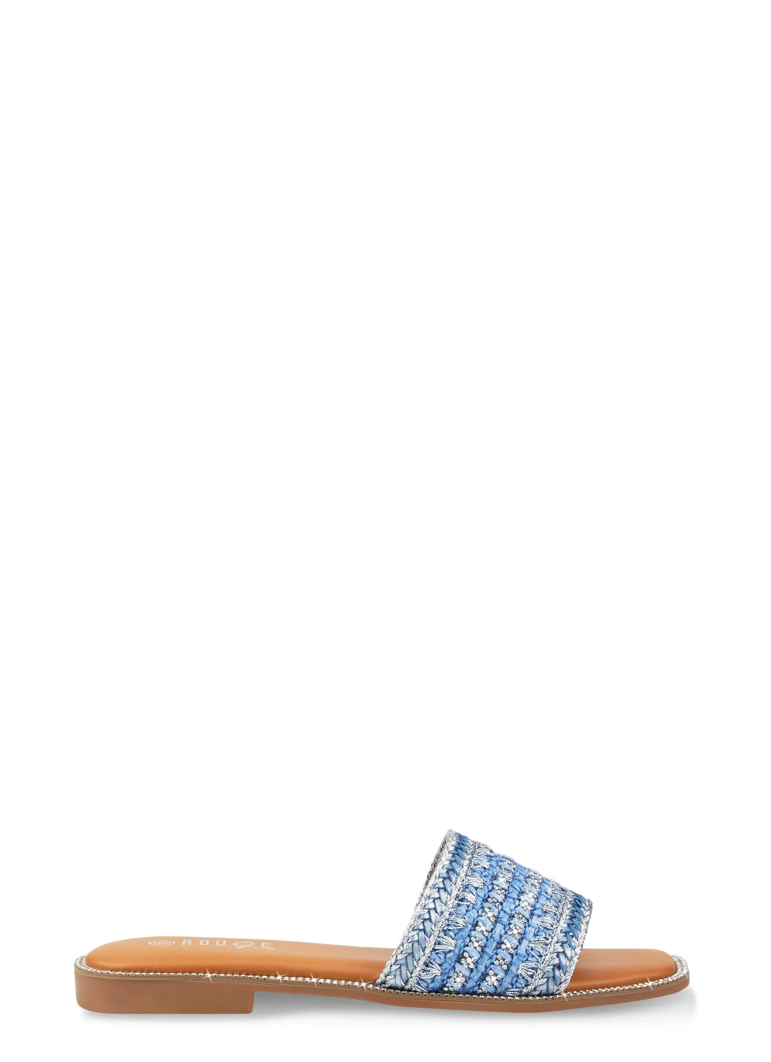 Woven Rhinestone Band Slide Sandals sold by Rainbow product image thumbnail 2