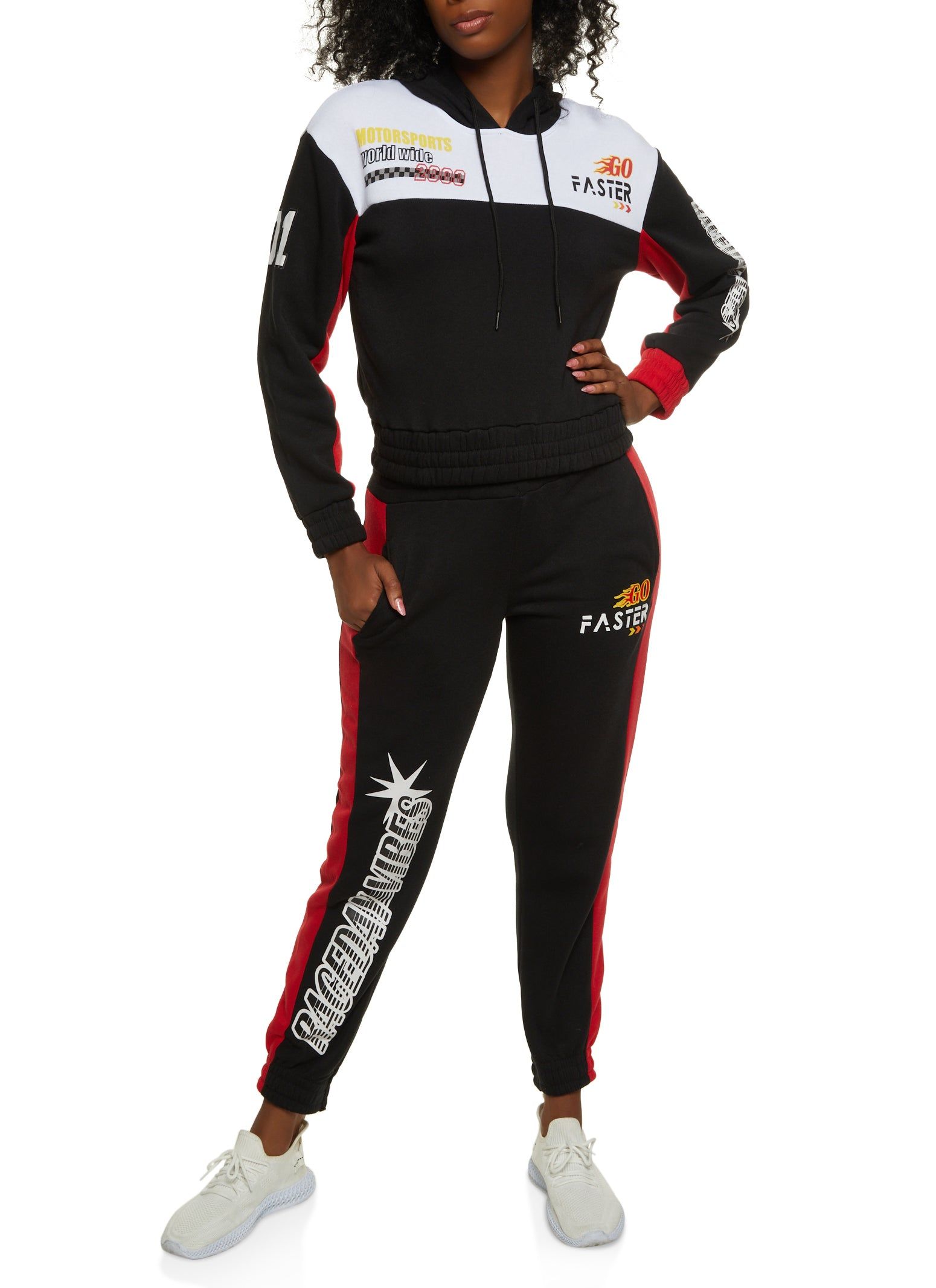 Fleece Race Day Vibes Graphic Hoodie sold by Rainbow product image thumbnail 2