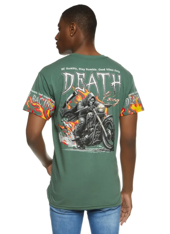 Mens Death Racing Graphic T Shirt sold by Rainbow