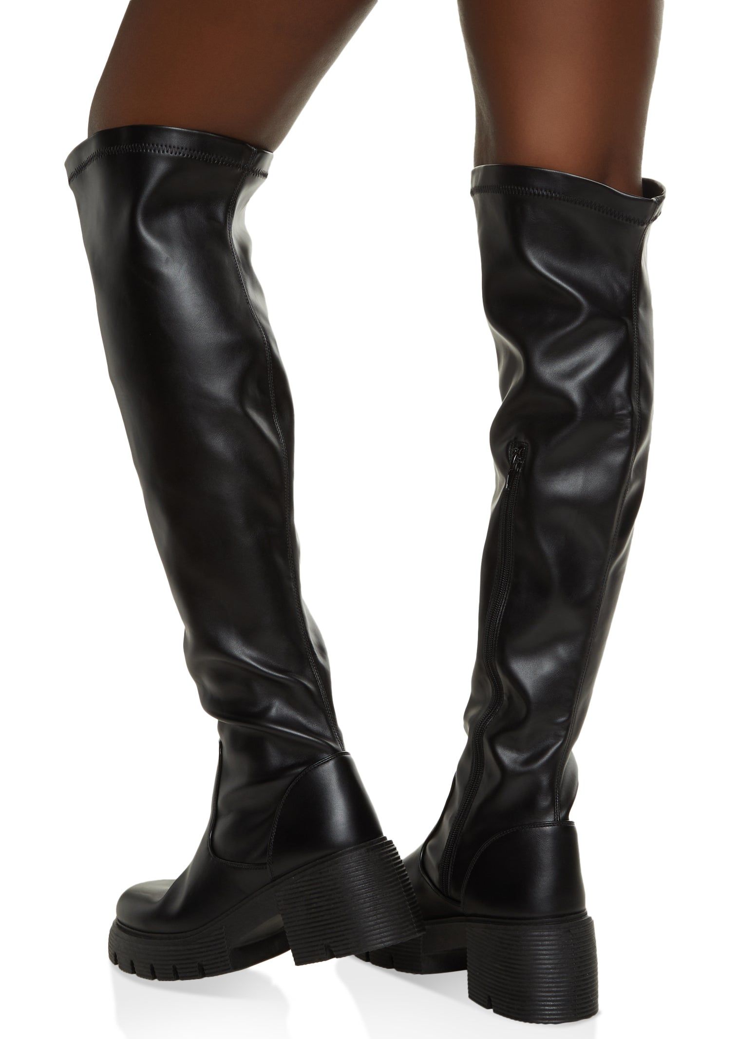Lug Sole Knee High Platform Boots sold by Rainbow product image thumbnail 3