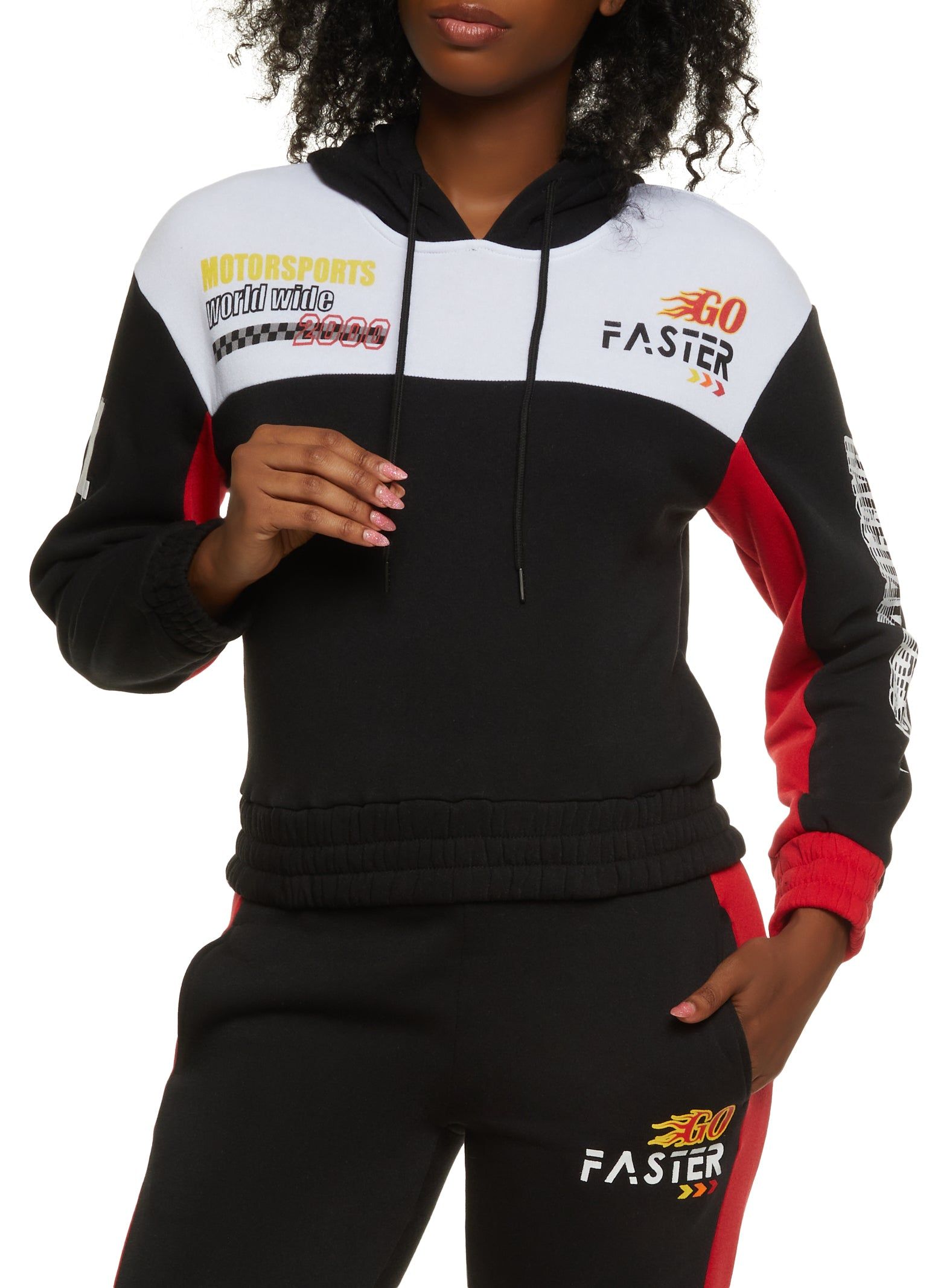 Fleece Race Day Vibes Graphic Hoodie sold by Rainbow