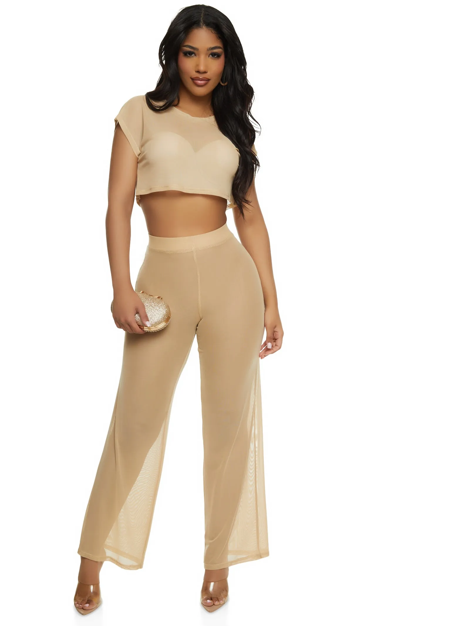 Daisy Sheer Mesh Crop Top sold by Rainbow product image thumbnail 2