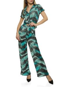 Printed Plisse Tie Front Shirt sold by Rainbow