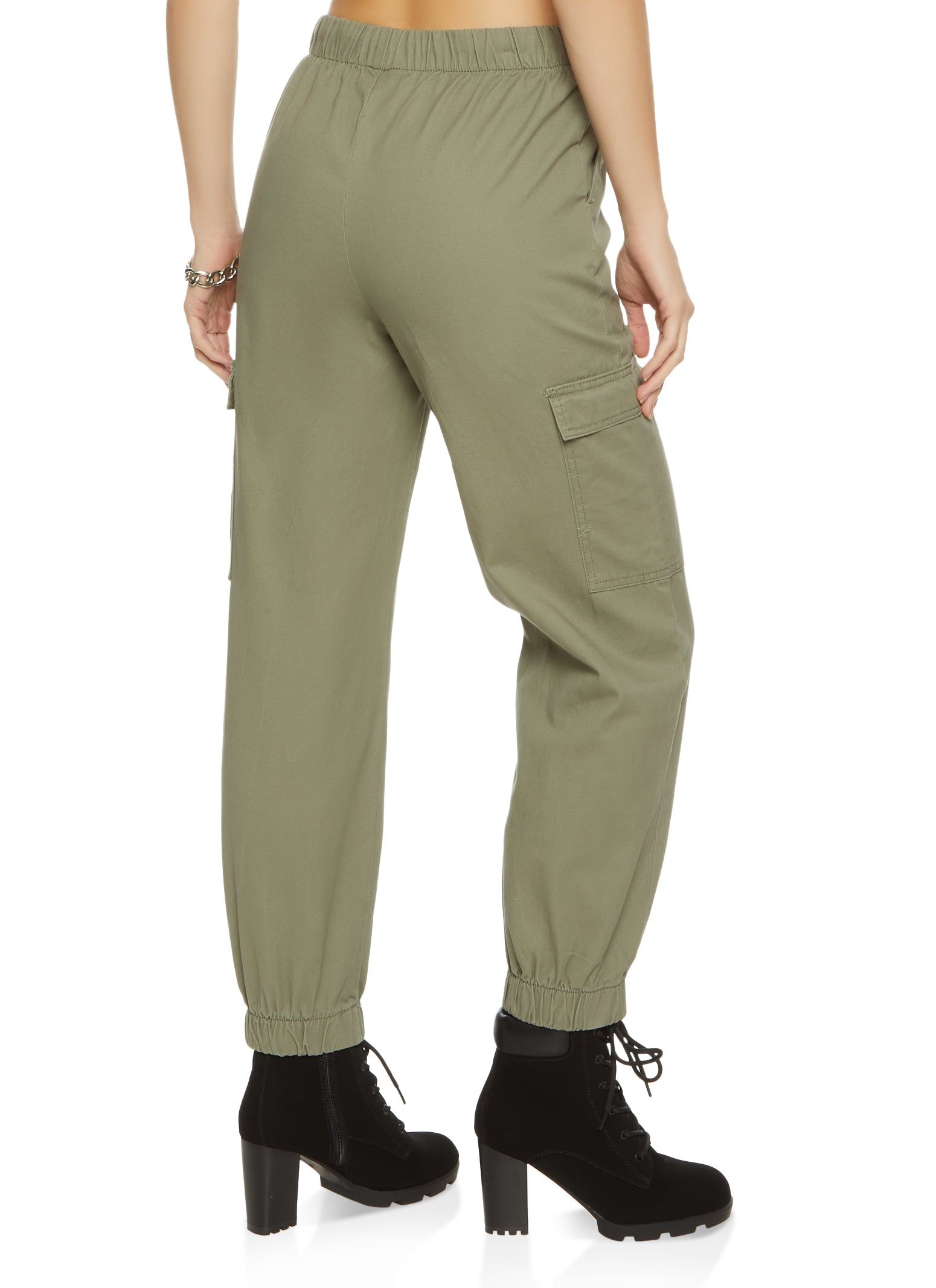 Solid Twill Cargo Pocket Joggers sold by Rainbow product image thumbnail 3