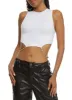Chain Trim Cropped Tank Top sold by Rainbow