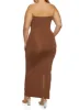 Plus Size Daisy Solid Tube Maxi Dress sold by Rainbow
