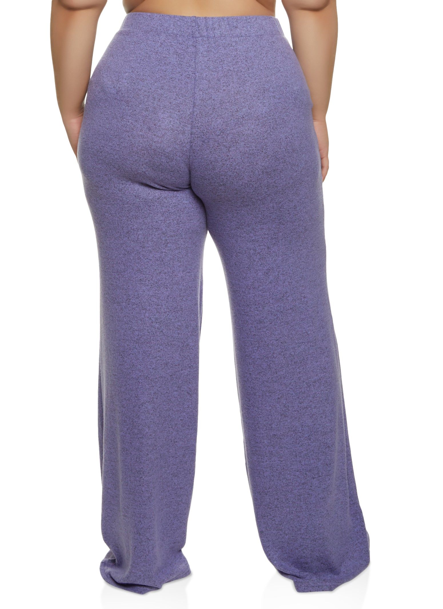 Plus Size Brushed Knit High Waist Wide Leg Pants sold by Rainbow product image thumbnail 2