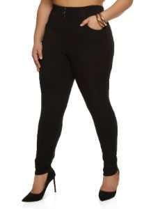 Plus Size Scuba Pull On Skinny Pants sold by Rainbow