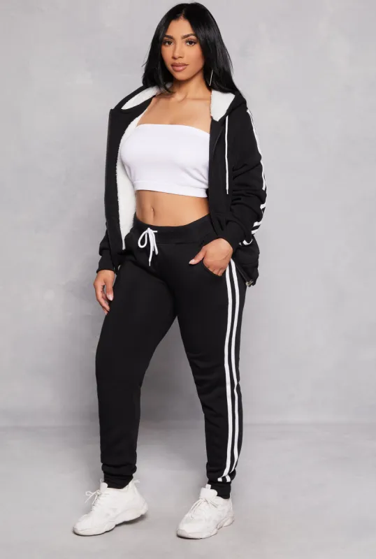 Varsity Stripe Drawstring Joggers sold by Rainbow