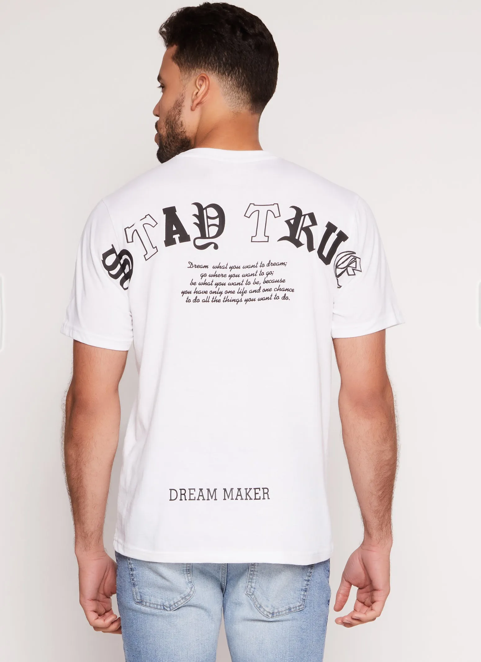Mens Dream Maker Stay True Graphic Tee sold by Rainbow