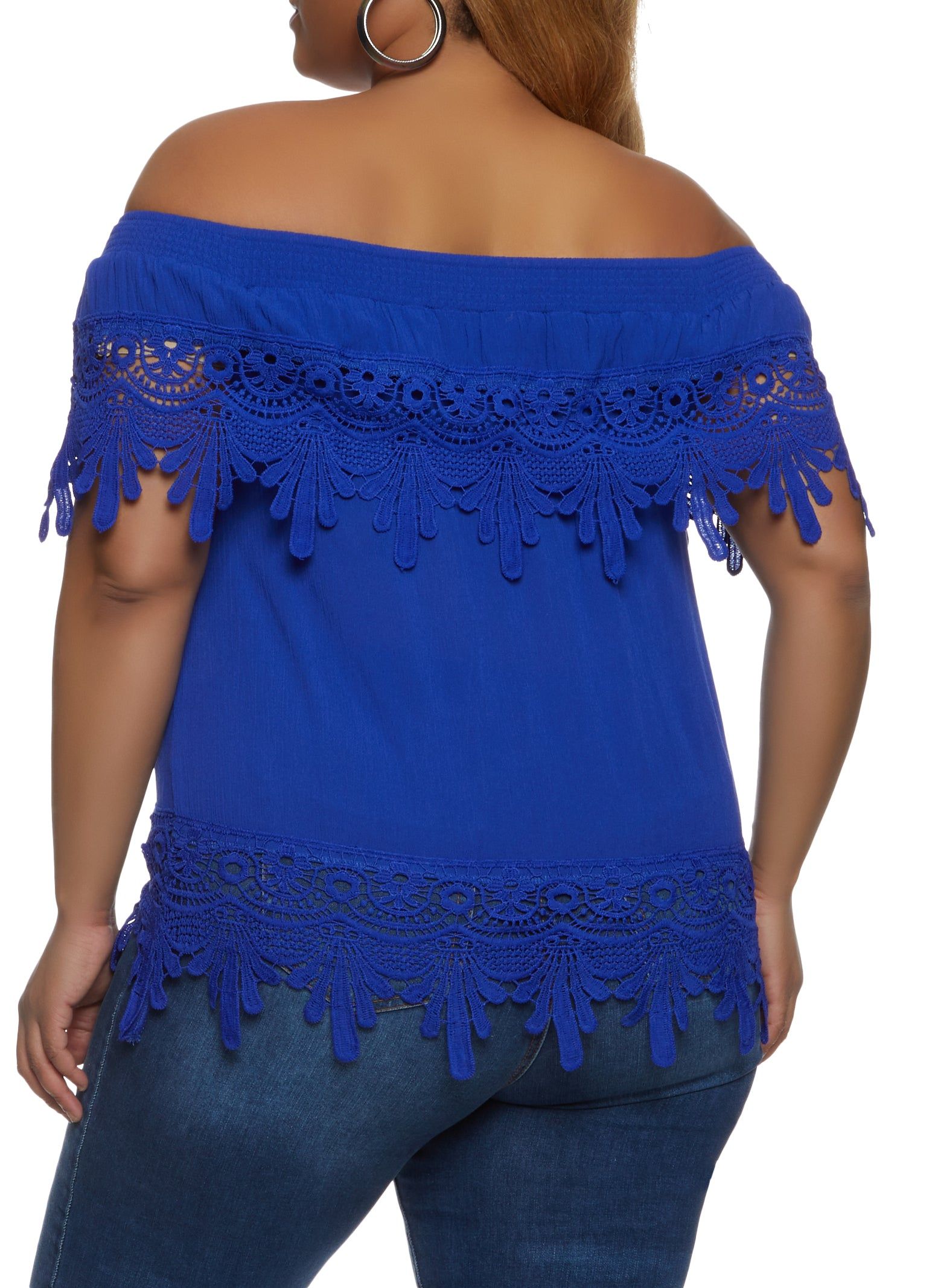Plus Size Crotchet Off the Shoulder Top sold by Rainbow product image thumbnail 2