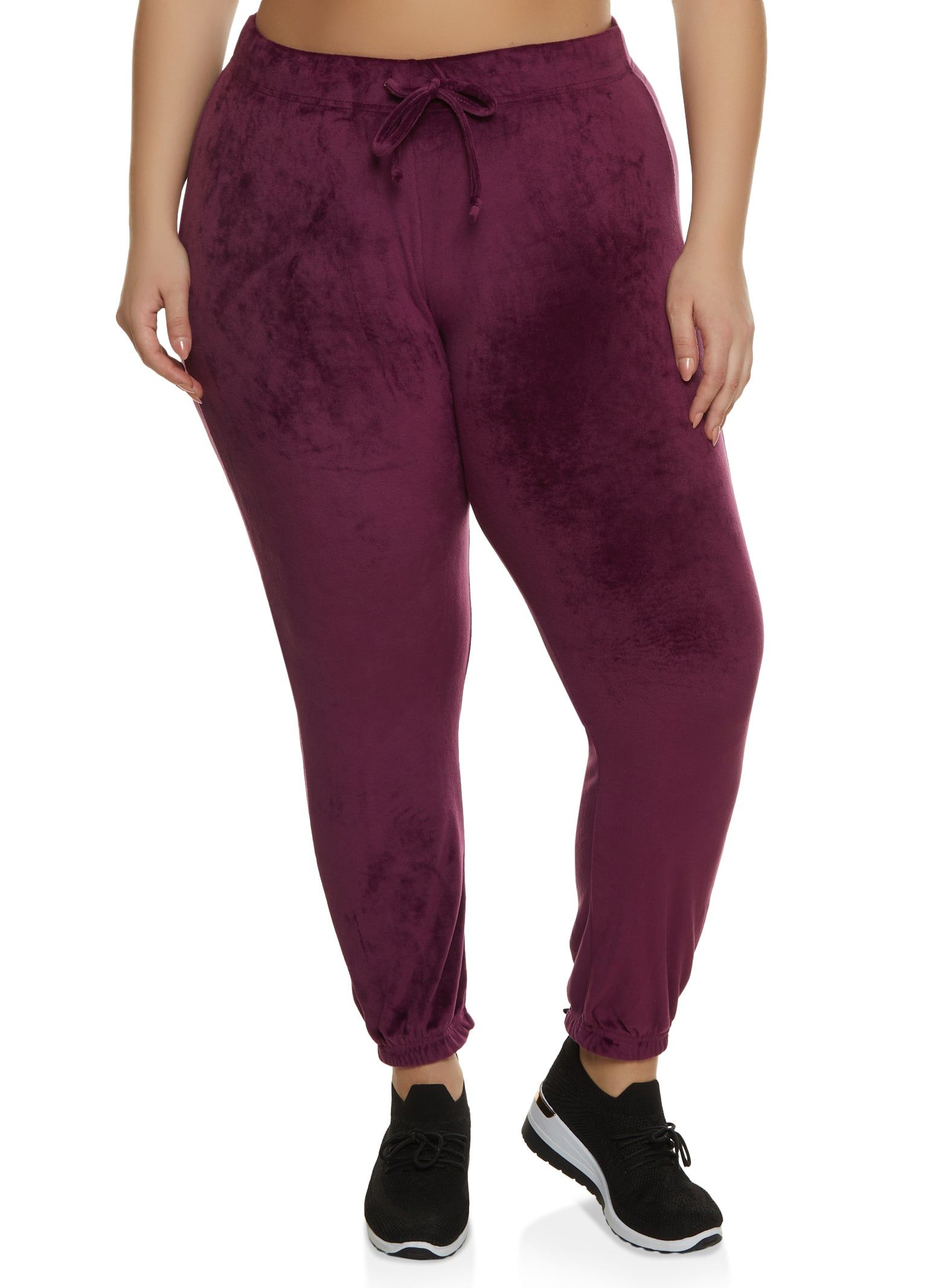 Plus Size Velour High Waisted Sweatpants sold by Rainbow