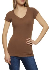 V Neck Short Sleeve T Shirt sold by Rainbow
