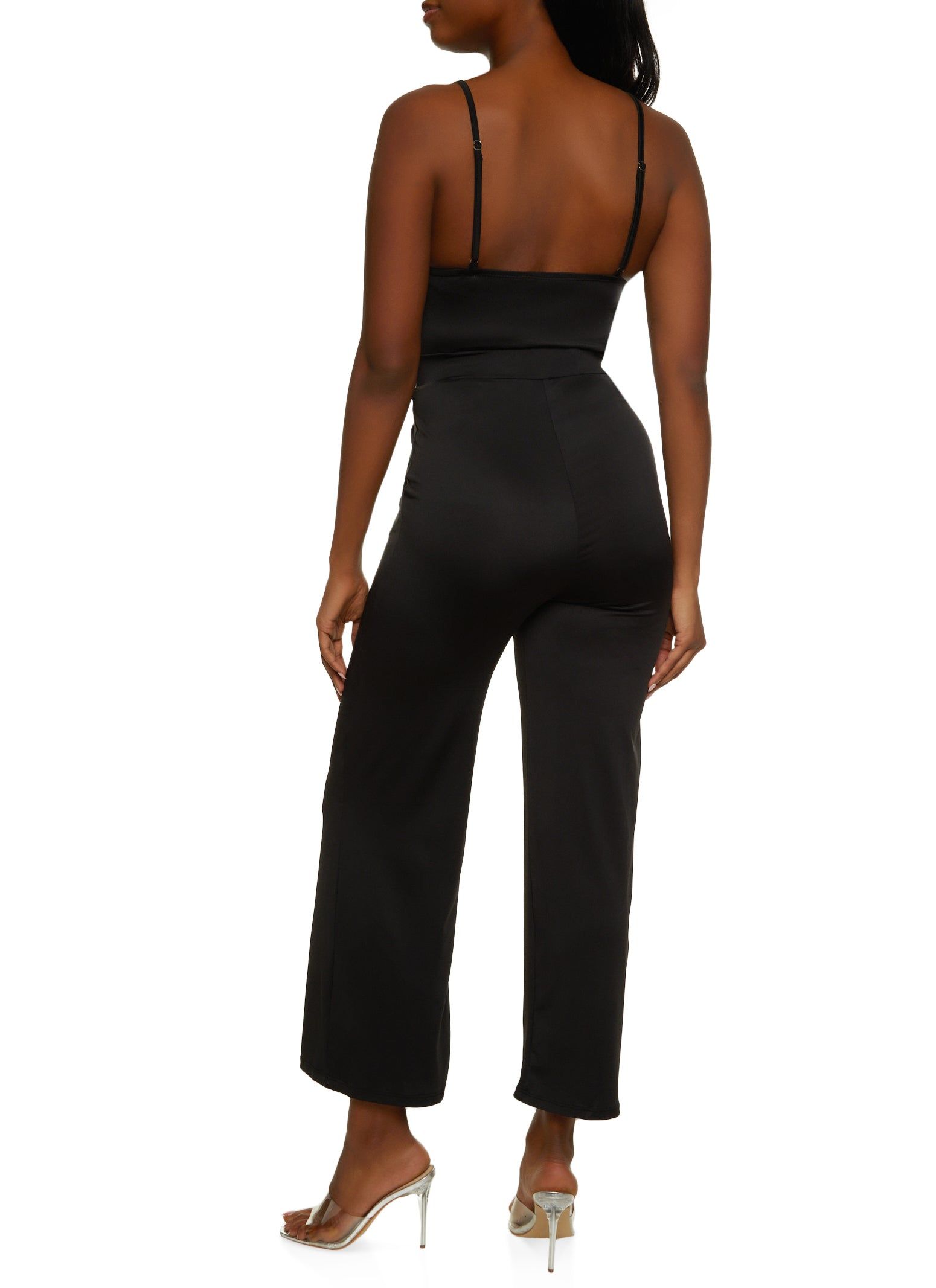 Tie Front Keyhole Wide Leg Jumpsuit sold by Rainbow product image thumbnail 2