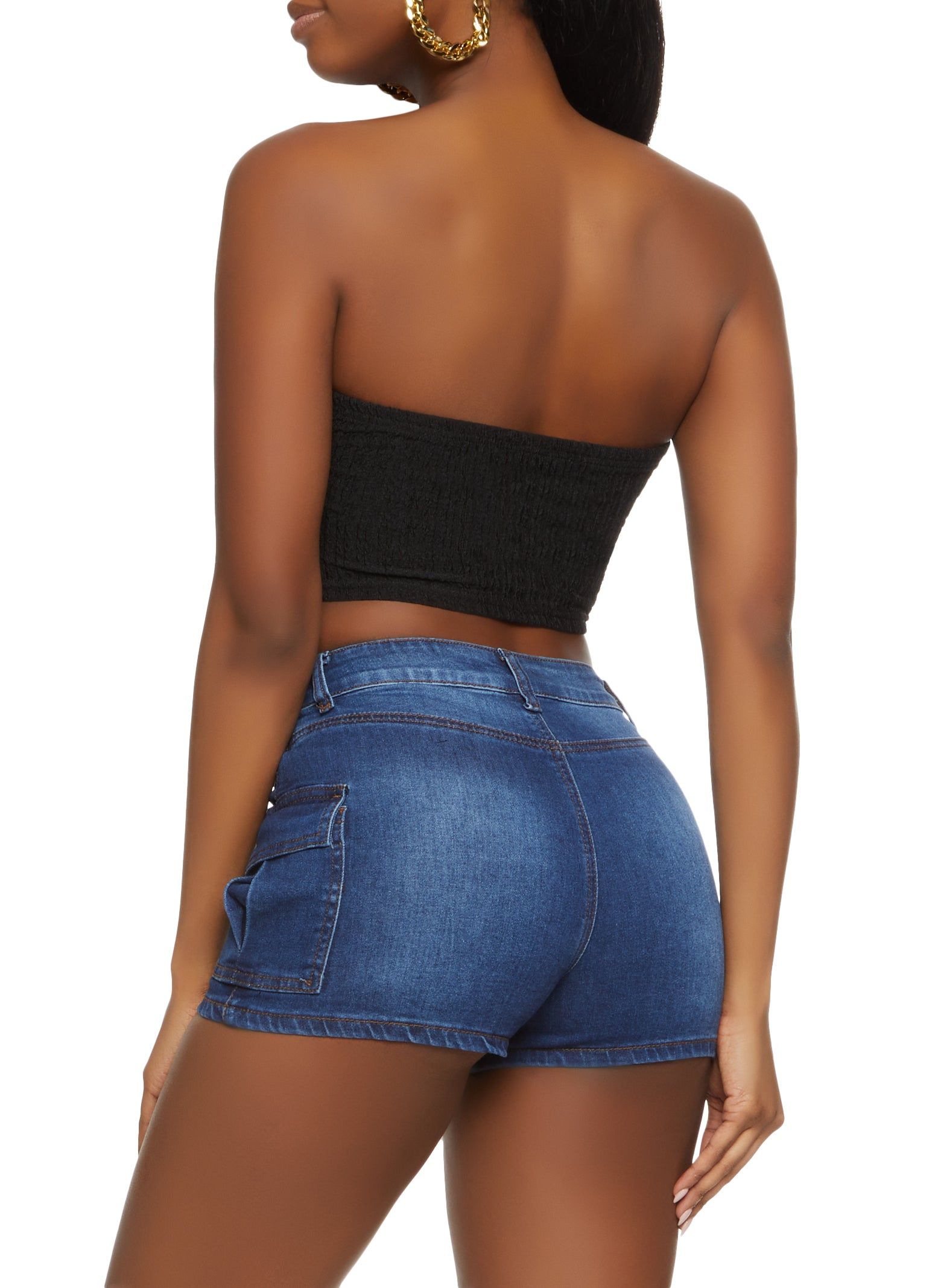 Textured Knit Sharkbite Hem Tube Top sold by Rainbow product image thumbnail 2