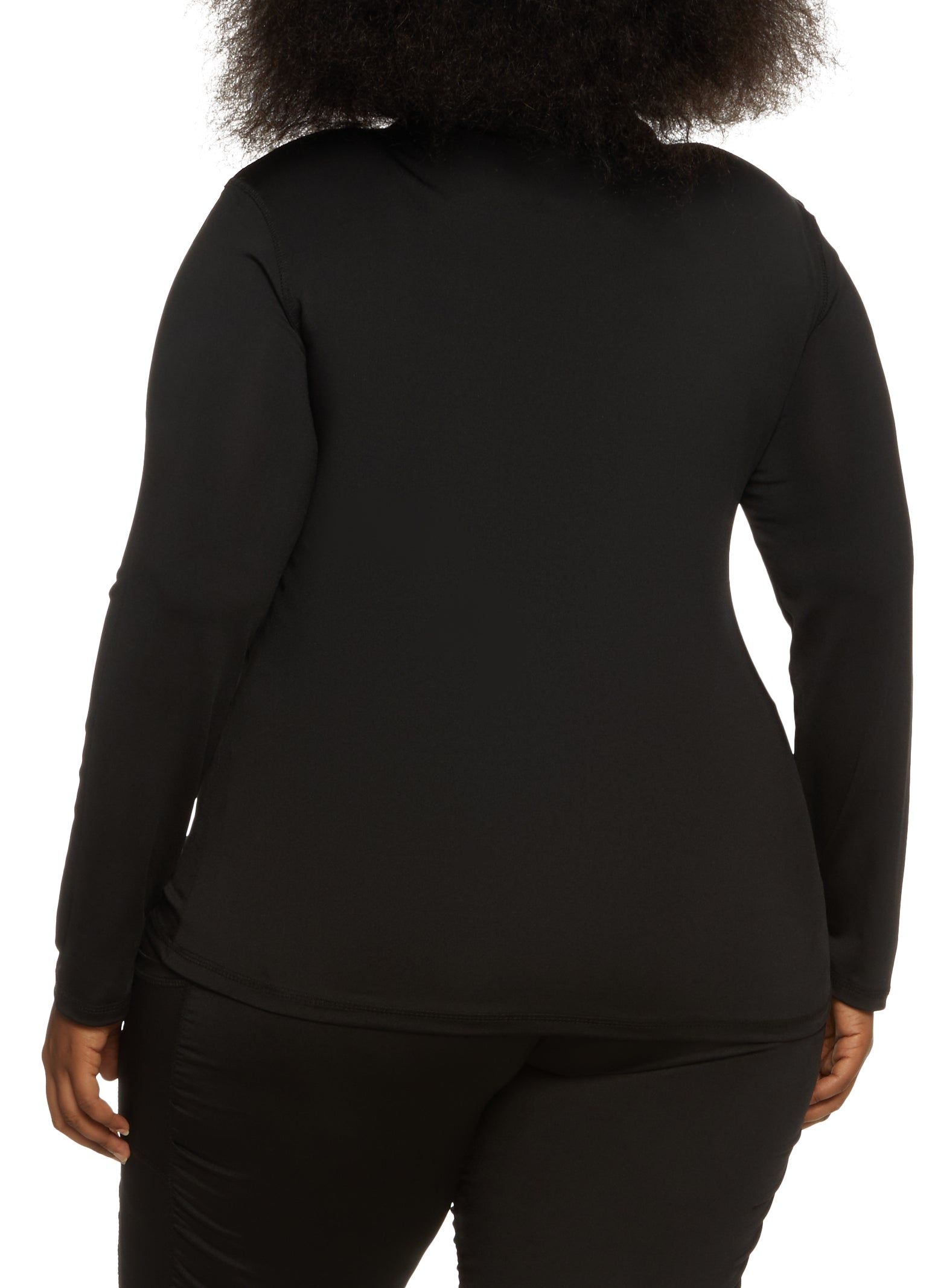 Plus Size Ruched Zip Front Track Jacket sold by Rainbow product image thumbnail 3