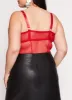 Plus Size Mesh Lace Bustier Bodysuit sold by Rainbow