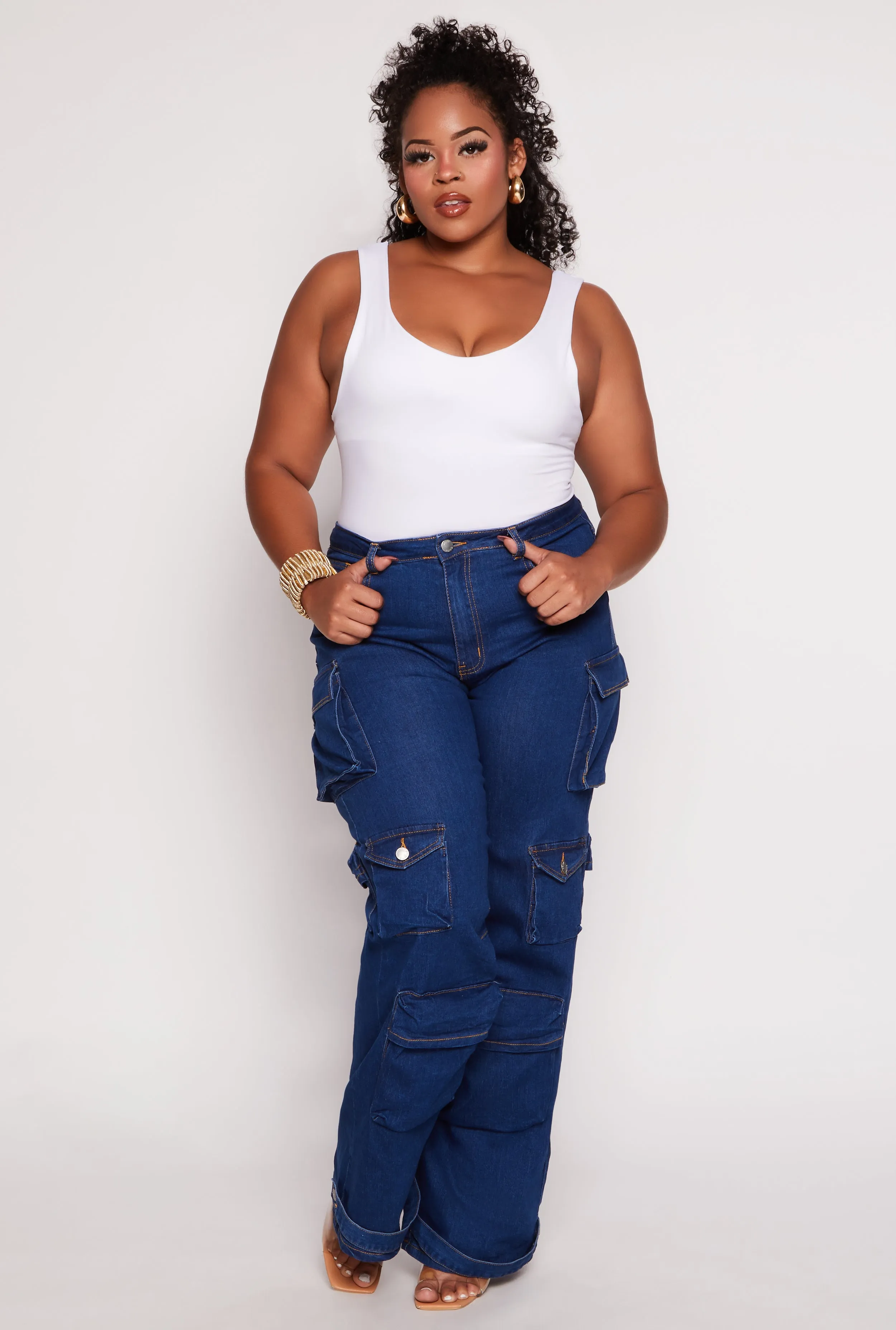 Plus Size Seamless Scoop Neck Tank Bodysuit sold by Rainbow product image thumbnail 2