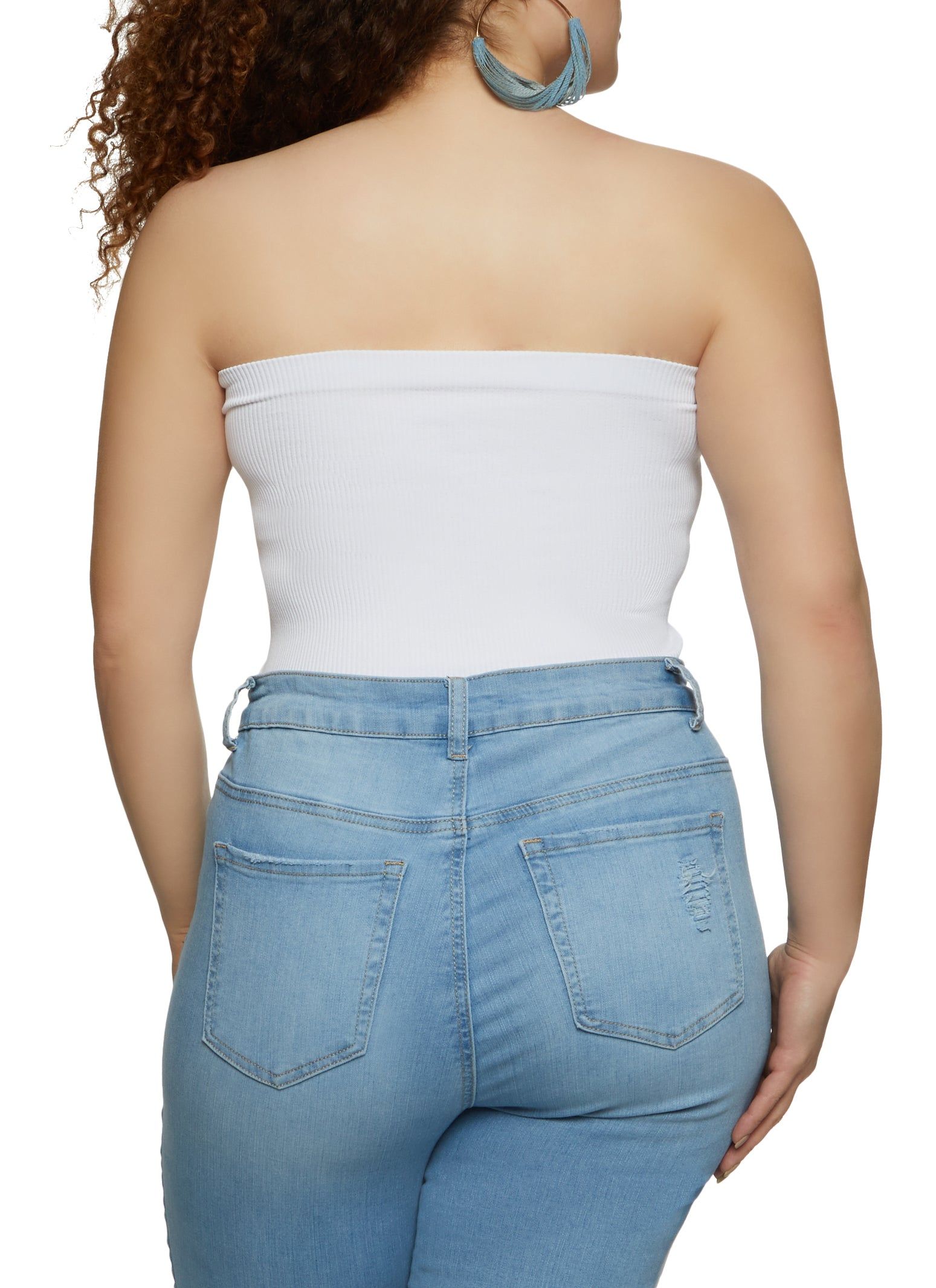 Plus Size Seamless Body Contour Strapless Bodysuit sold by Rainbow product image thumbnail 3