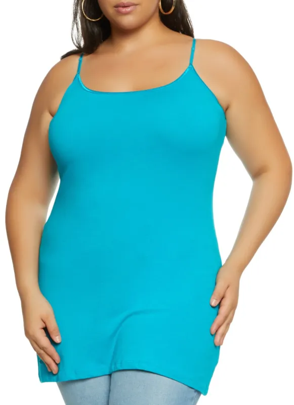 Plus Size Basic Cotton Scoop Neck Cami sold by Rainbow