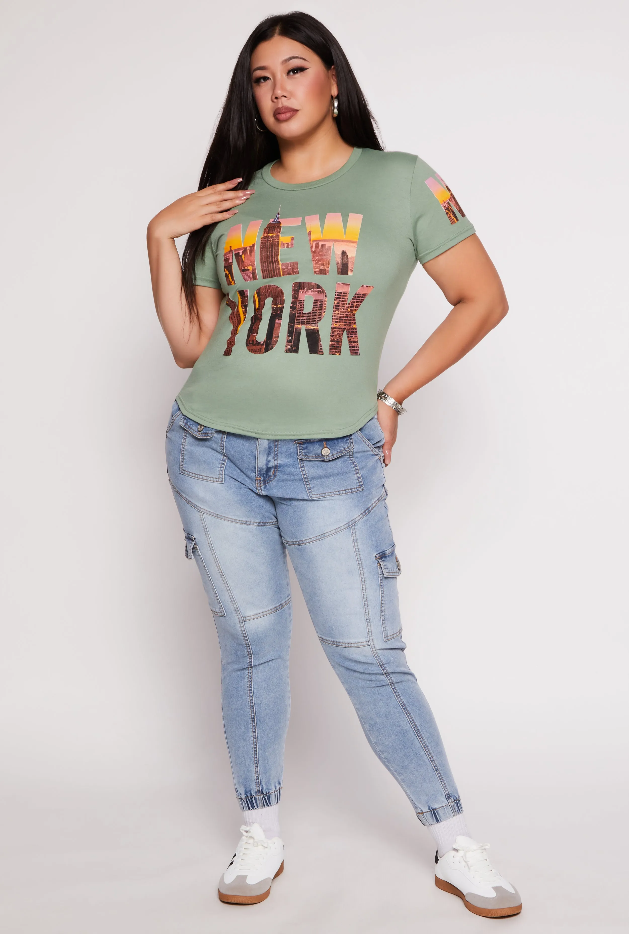 Plus Size New York Graphic High Low Tee sold by Rainbow product image thumbnail 2