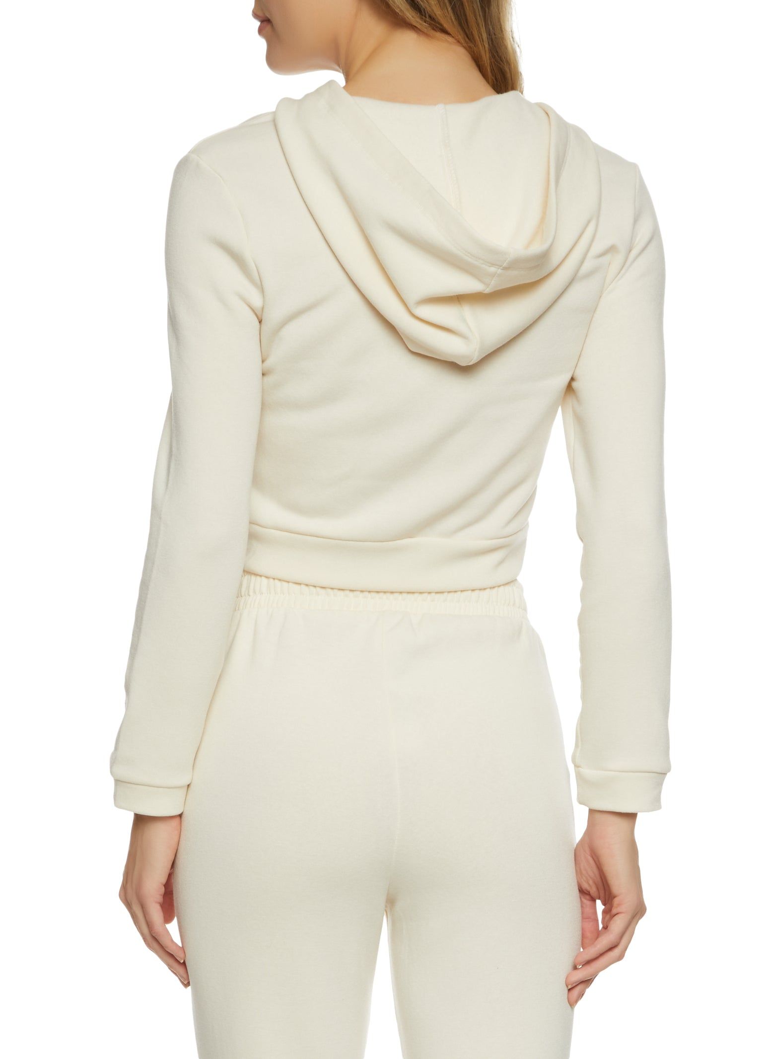 Cropped Zip Front Hoodie sold by Rainbow product image thumbnail 3