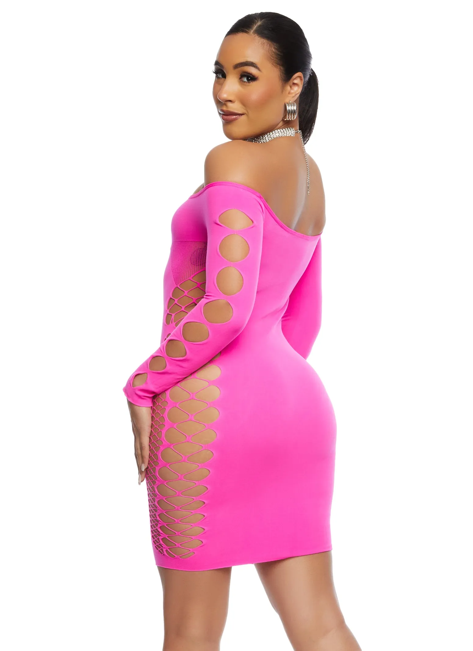 Seamless Off the Shoulder Cut Out Mini Dress sold by Rainbow product image thumbnail 3
