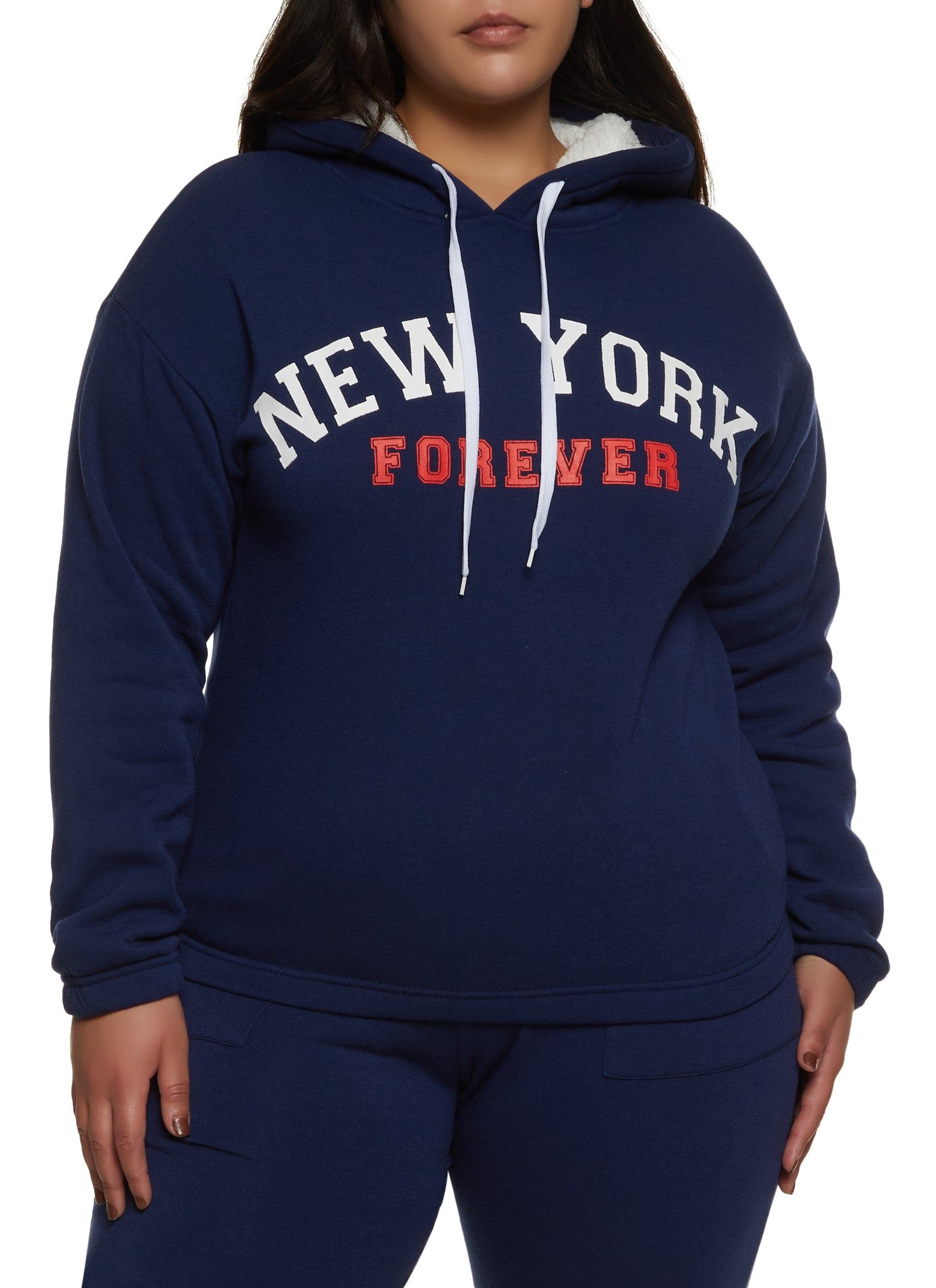 Plus Size New York Forever Hoodie sold by Rainbow